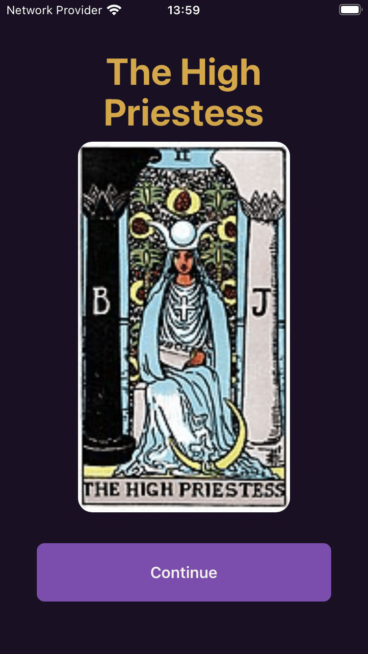 Talk Tarot card reveal - The High Priestess